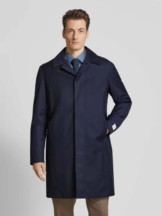 Zdjęcie produktu Płaszcz z wykładanym kołnierzem Calvin Klein Granatowy