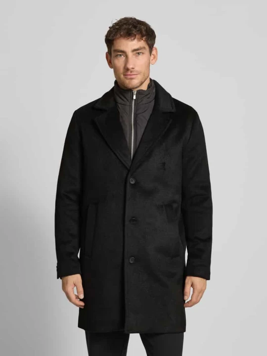 Zdjęcie produktu Płaszcz o kroju loose fit z dodatkiem wełny Model 'BLASTANFORD' Jack&Jones Czarny
