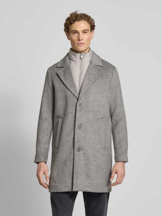 Zdjęcie produktu Płaszcz o kroju loose fit z dodatkiem wełny Model 'BLASTANFORD' Jack&Jones Średnioszary melanż