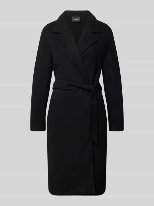 Zdjęcie produktu Płaszcz ze sztucznego futra z wiązanym paskiem Vero Moda Czarny