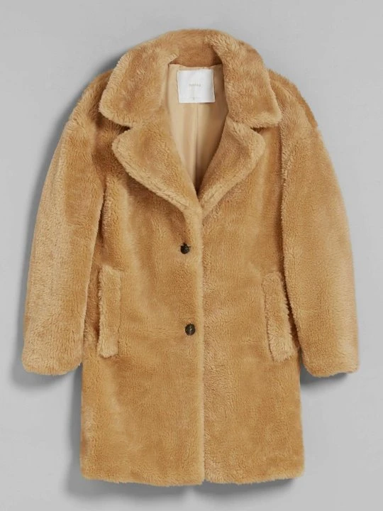 Zdjęcie produktu Płaszcz zimowy Bershka wielbłądzi