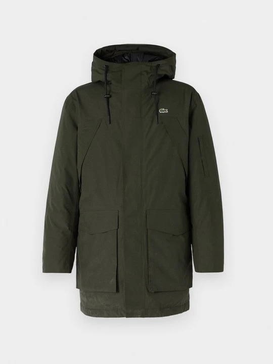 Zdjęcie produktu Płaszcz zimowy Lacoste ciemnozielony