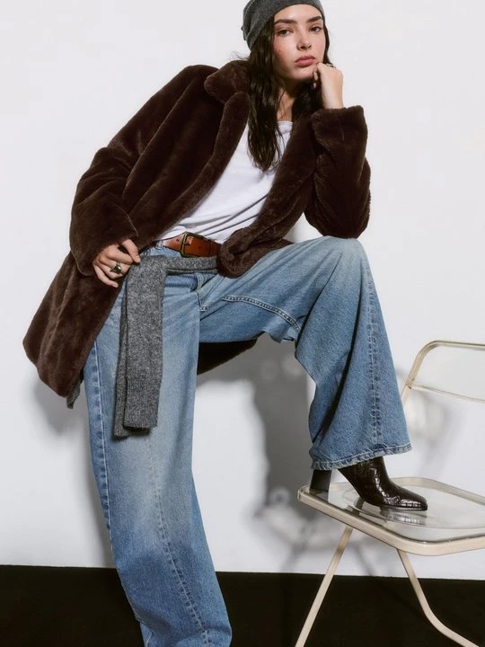 Zdjęcie produktu Płaszcz zimowy PULL&BEAR brązowy
