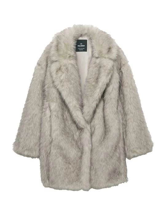 Zdjęcie produktu Płaszcz zimowy PULL&BEAR jasnoszary