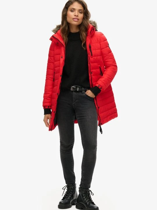 Zdjęcie produktu Płaszcz zimowy Superdry czerwony