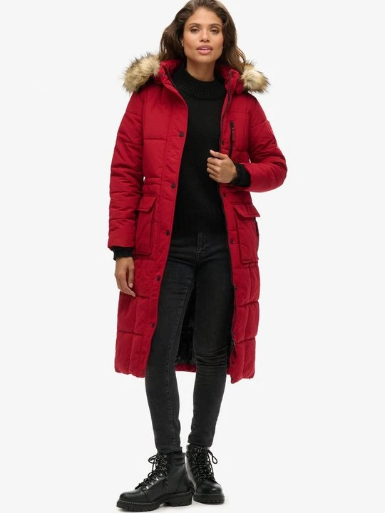 Zdjęcie produktu Płaszcz zimowy Superdry czerwony