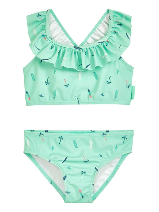Zdjęcie produktu Playshoes Bikini "Surfboard Palms" w kolorze miętowym rozmiar: 134/140
