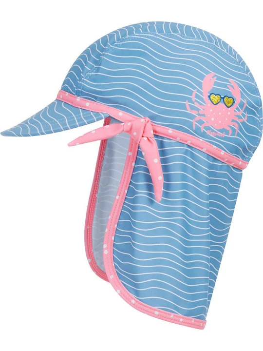 Zdjęcie produktu Playshoes Czapka w kolorze błękitnym z osłoną karku rozmiar: 51 cm