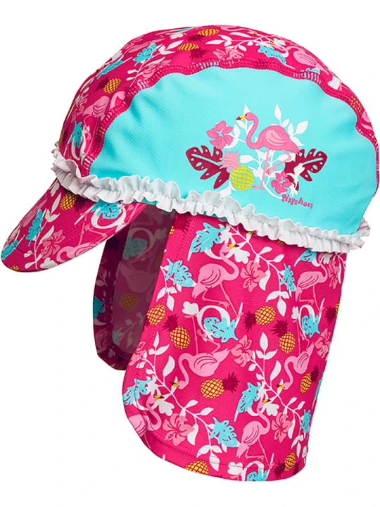 Zdjęcie produktu Playshoes Czapka w kolorze turkusowym z osłoną karku rozmiar: 49 cm