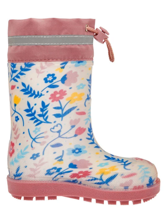Zdjęcie produktu Playshoes Kalosze w kolorze jasnoróżowo-białym ze wzorem rozmiar: 34