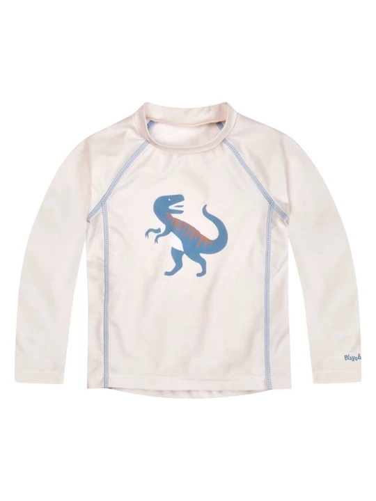 Zdjęcie produktu Playshoes Koszulka kąpielowa "Dino" w kolorze kremowym rozmiar: 110/116