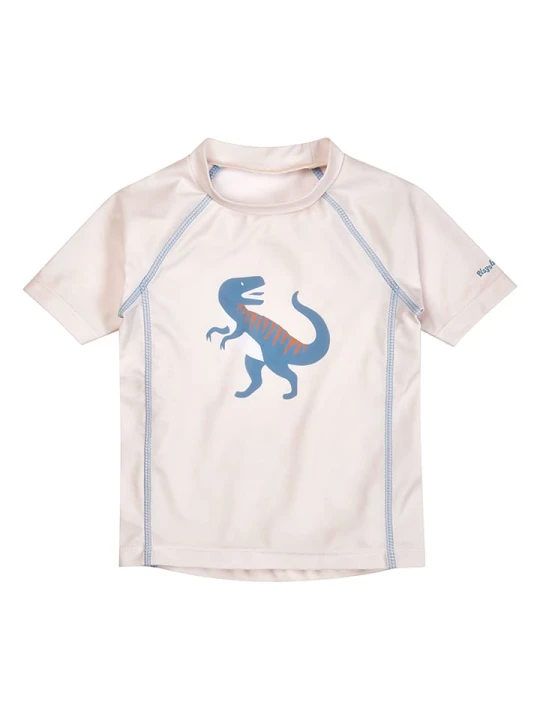 Zdjęcie produktu Playshoes Koszulka kąpielowa "Dino" w kolorze kremowym rozmiar: 86/92