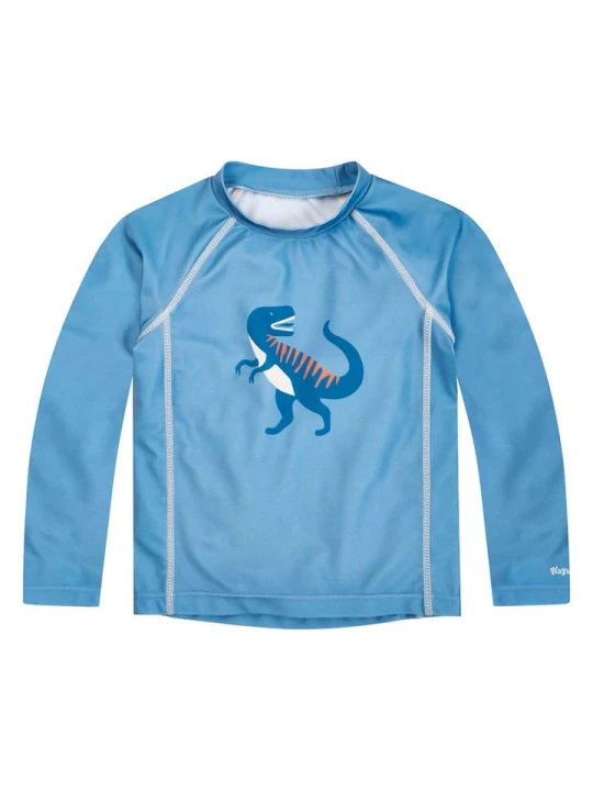 Zdjęcie produktu Playshoes Koszulka kąpielowa "Dino" w kolorze niebieskim rozmiar: 122/128