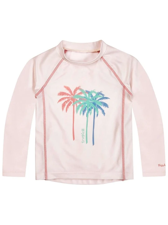 Zdjęcie produktu Playshoes Koszulka kąpielowa "Palms" w kolorze jasnoróżowym rozmiar: 74 / 80