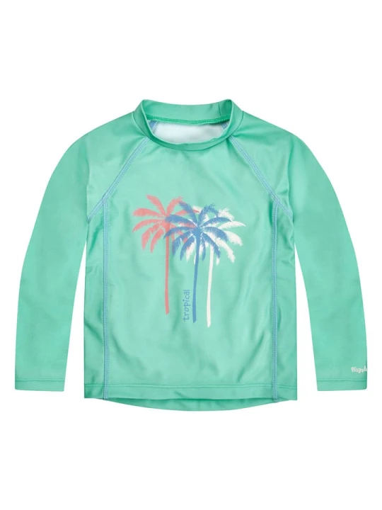 Zdjęcie produktu Playshoes Koszulka kąpielowa "Palms" w kolorze miętowym rozmiar: 134/140