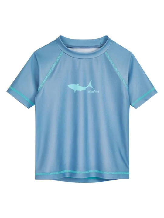 Zdjęcie produktu Playshoes Koszulka kąpielowa "Shark" w kolorze niebieskim rozmiar: 122 / 128