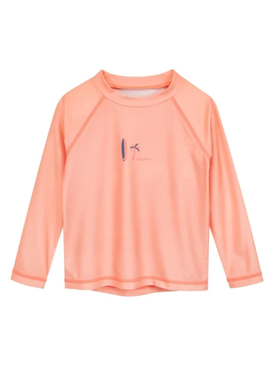 Zdjęcie produktu Playshoes Koszulka kąpielowa "Surfboard Palms" w kolorze pomarańczowym rozmiar: 122/128
