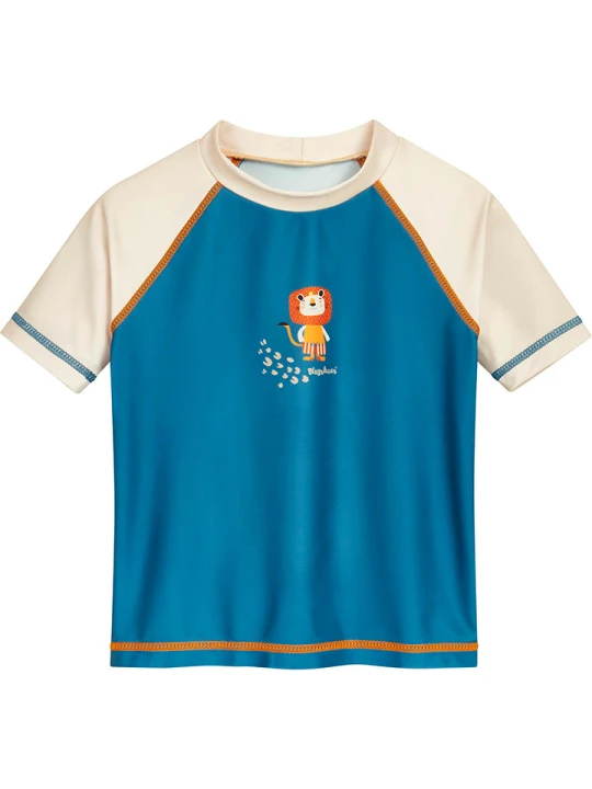 Zdjęcie produktu Playshoes Koszulka kąpielowa w kolorze niebiesko-kremowym rozmiar: 74/80
