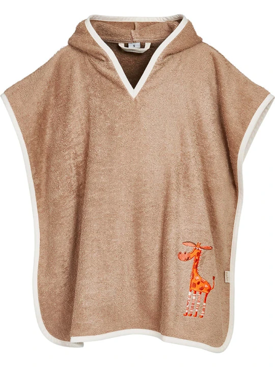 Zdjęcie produktu Playshoes Ponczo kąpielowe "Wild animals" w kolorze jasnobrązowym rozmiar: 92-104