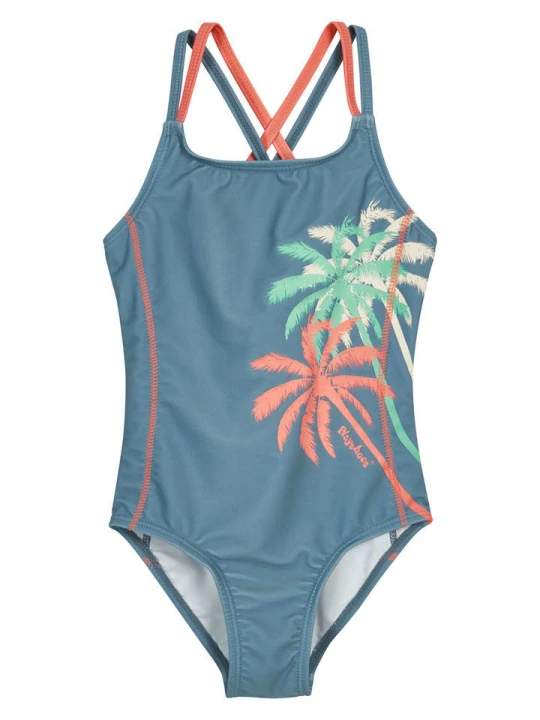Zdjęcie produktu Playshoes Strój kąpielowy "Palms" w kolorze błękitnym rozmiar: 146/152