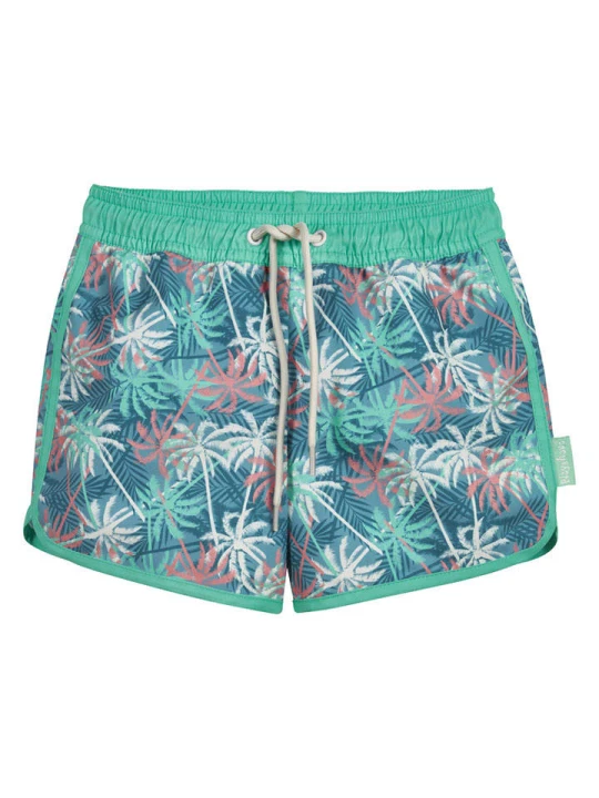 Zdjęcie produktu Playshoes Szorty kąpielowe "Palms" w kolorze zielono-niebieskim rozmiar: 158 / 164