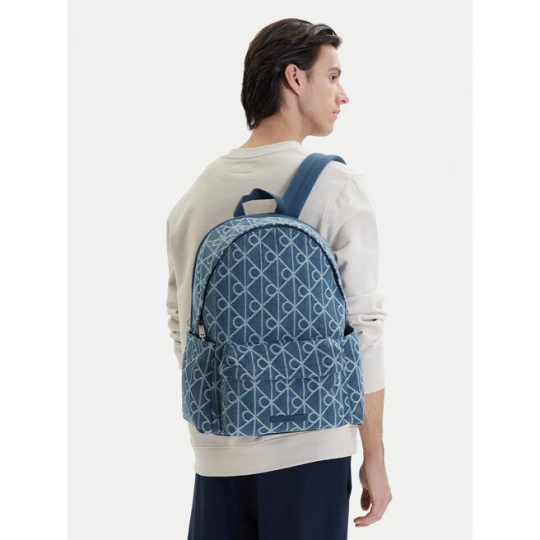 Zdjęcie produktu Plecak Calvin Klein Emblem Aop Denim Round Backpack LV04D3429G Niebieski