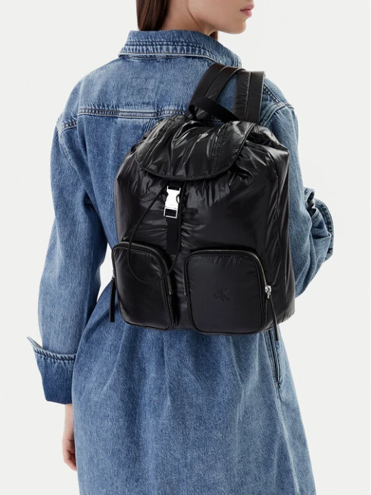 Zdjęcie produktu Plecak Calvin Klein Pocket Nylon Flap Backpack LV04F3406G Czarny