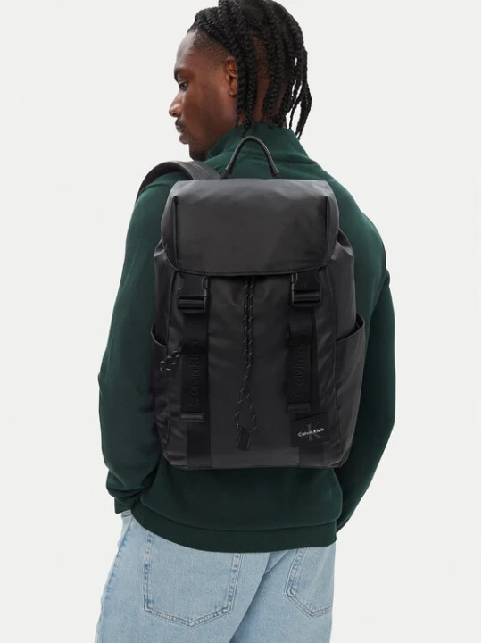 Zdjęcie produktu Plecak Calvin Klein Rubberized Flap Backpack LV04D3479G Czarny