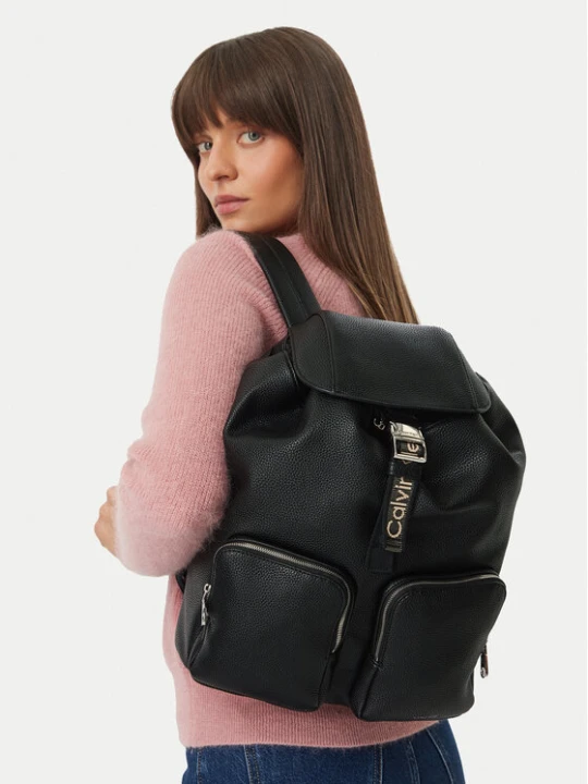 Zdjęcie produktu Plecak Calvin Klein Weebbing Strap Flap Backpack LV04F3645G Czarny