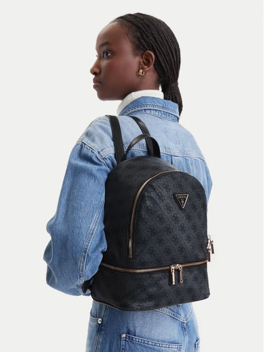 Zdjęcie produktu Plecak Guess Adrian Logo Travel TWNB21 68030 Szary ciemny