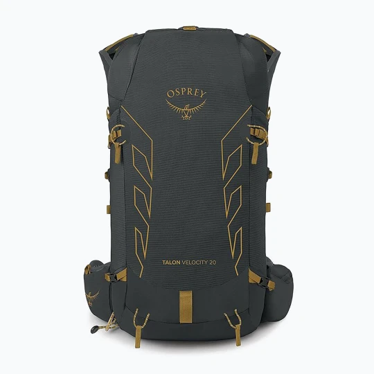 Zdjęcie produktu Plecak turystyczny męski Osprey Talon Velocity 20 l dark charcoal / tumbleweed yellow Szary