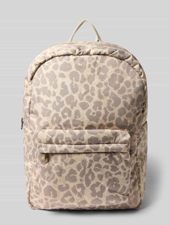 Zdjęcie produktu Plecak we wzór na całej powierzchni model 'Puffy Midi Backpack' STUDIO NOOS Beżowy
