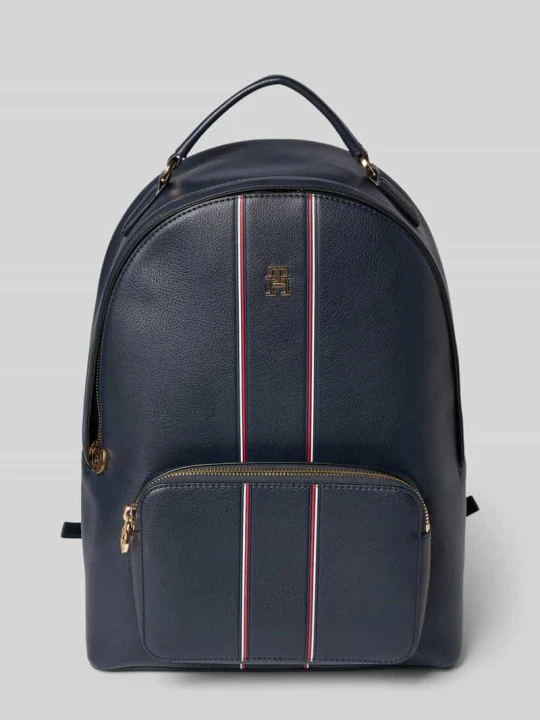 Zdjęcie produktu Plecak z logo i kontrastowym paskiem Tommy Hilfiger Ciemnoniebieski