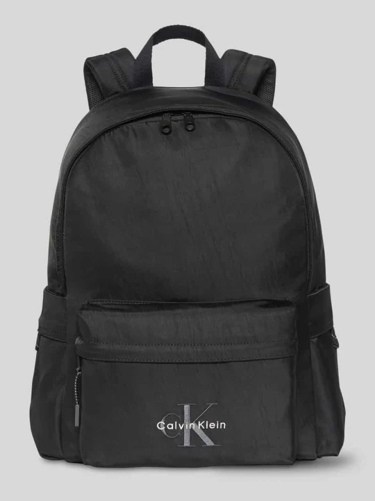 Zdjęcie produktu plecak z wyhaftowanym logo Calvin Klein Czarny