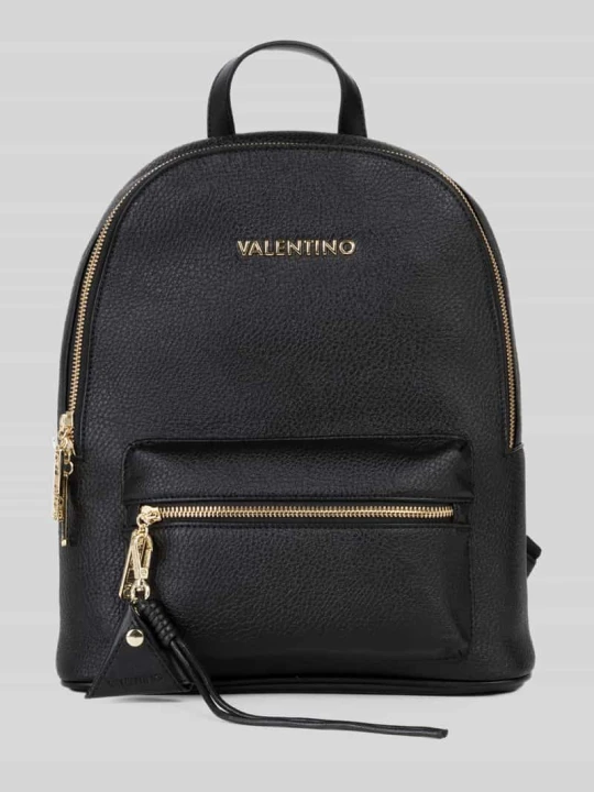 Zdjęcie produktu Plecak ze sztucznej skóry z regulowanymi paskami na ramię VALENTINO BAGS Czarny