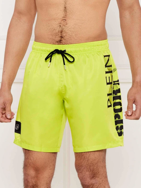Zdjęcie produktu Plein Sport Szorty kąpielowe | Regular Fit limonkowy