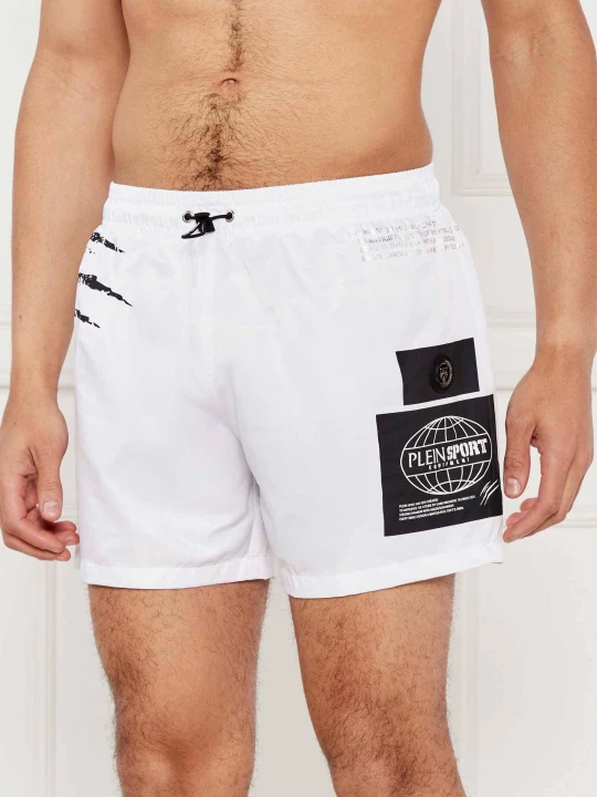Zdjęcie produktu Plein Sport Szorty kąpielowe | Regular Fit biały