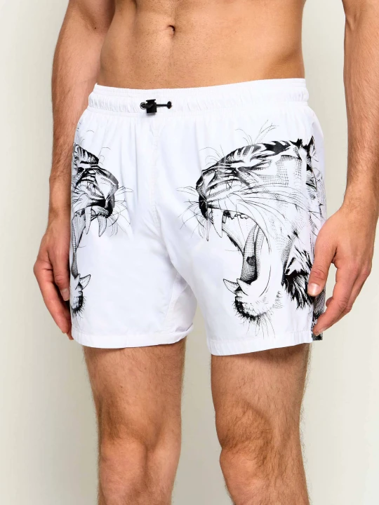 Zdjęcie produktu Plein Sport Szorty kąpielowe | Slim Fit biały