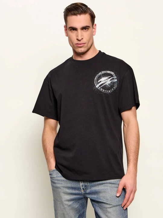 Zdjęcie produktu Plein Sport T-shirt Chrome Scratch Edition | Relaxed fit czarny