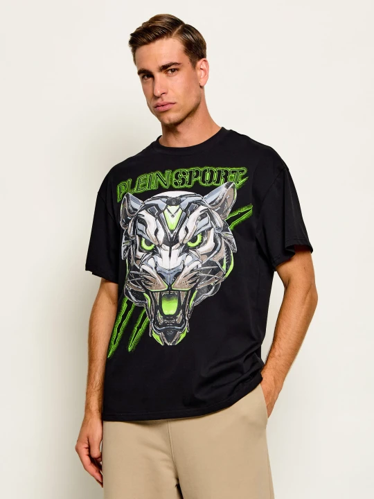 Zdjęcie produktu Plein Sport T-shirt Fluo Tiger | Regular Fit czarny