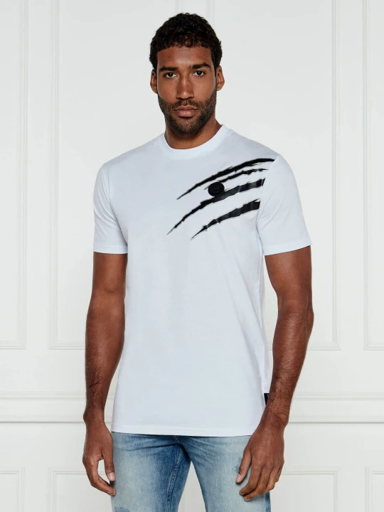 Zdjęcie produktu Plein Sport T-shirt Lamina Scratch | Loose fit biały