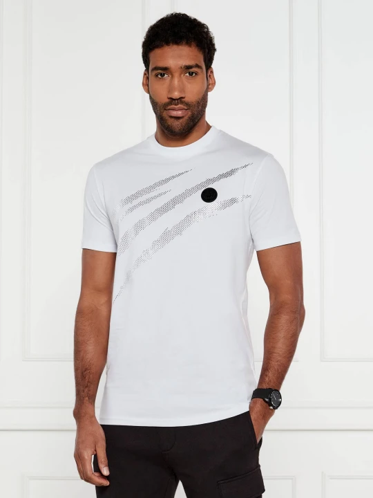 Zdjęcie produktu Plein Sport T-shirt Lamina Scratch | Regular Fit biały