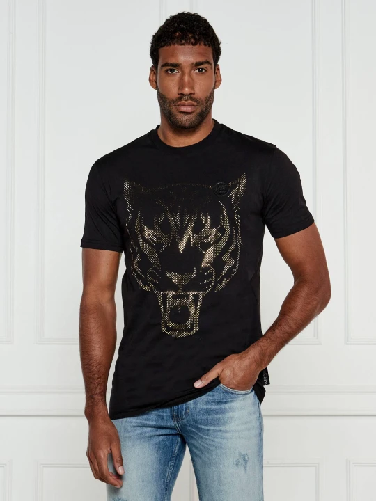 Zdjęcie produktu Plein Sport T-shirt Lamina Tiger | Loose fit czarny