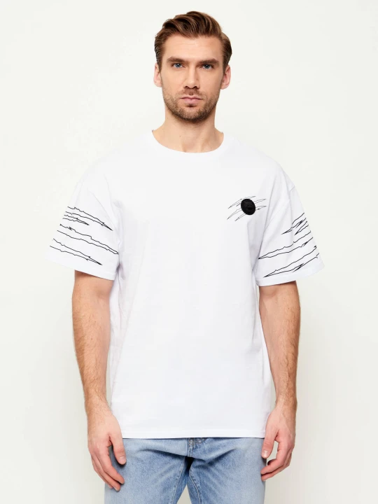 Zdjęcie produktu Plein Sport T-shirt Outline Scratch | Loose fit biały