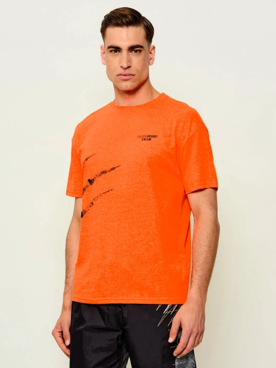 Zdjęcie produktu Plein Sport T-shirt | Regular Fit pomarańczowy