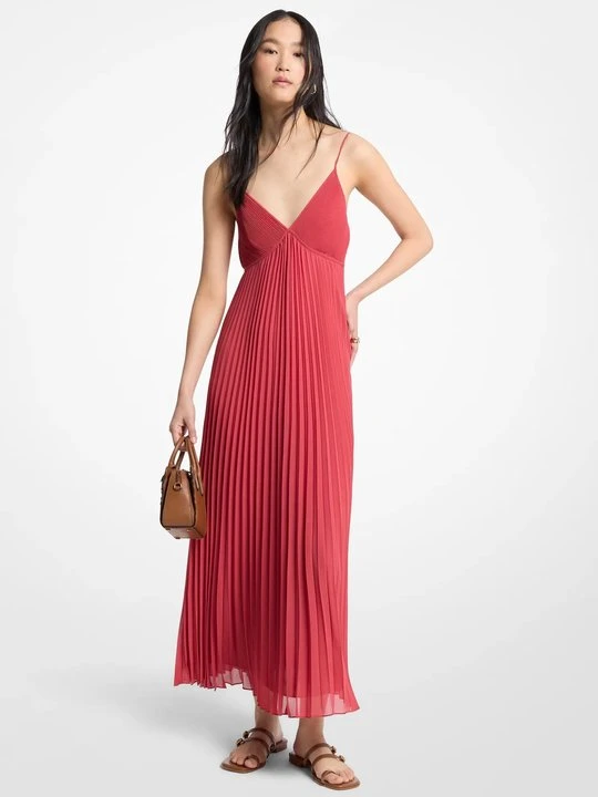 Zdjęcie produktu Plisowana sukienka maxi z żorżety Michael Kors