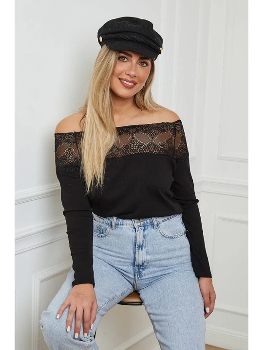 Zdjęcie produktu Plus Size Company Bluzka "Hurel" w kolorze czarnym rozmiar: 46