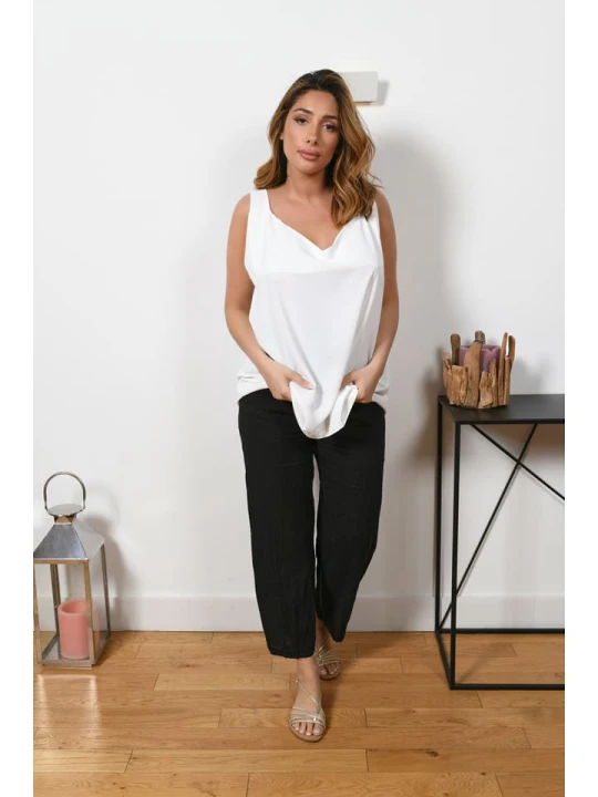 Zdjęcie produktu Plus Size Company Top "Goldie" w kolorze białym rozmiar: 40/42