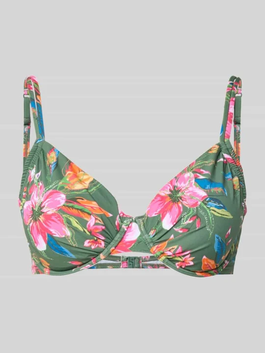 Zdjęcie produktu PLUS SIZE góra od bikini we wzór na całej powierzchni model 'Malia' Lascana Oliwkowy