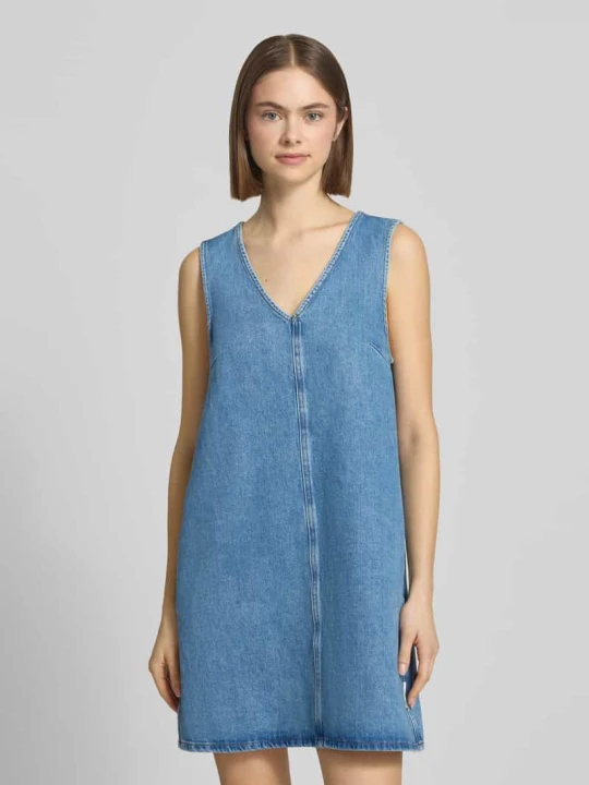 Zdjęcie produktu Płynna sukienka jeansowa z Mieszanka bawełny Marc O'Polo Jeansowy niebieski
